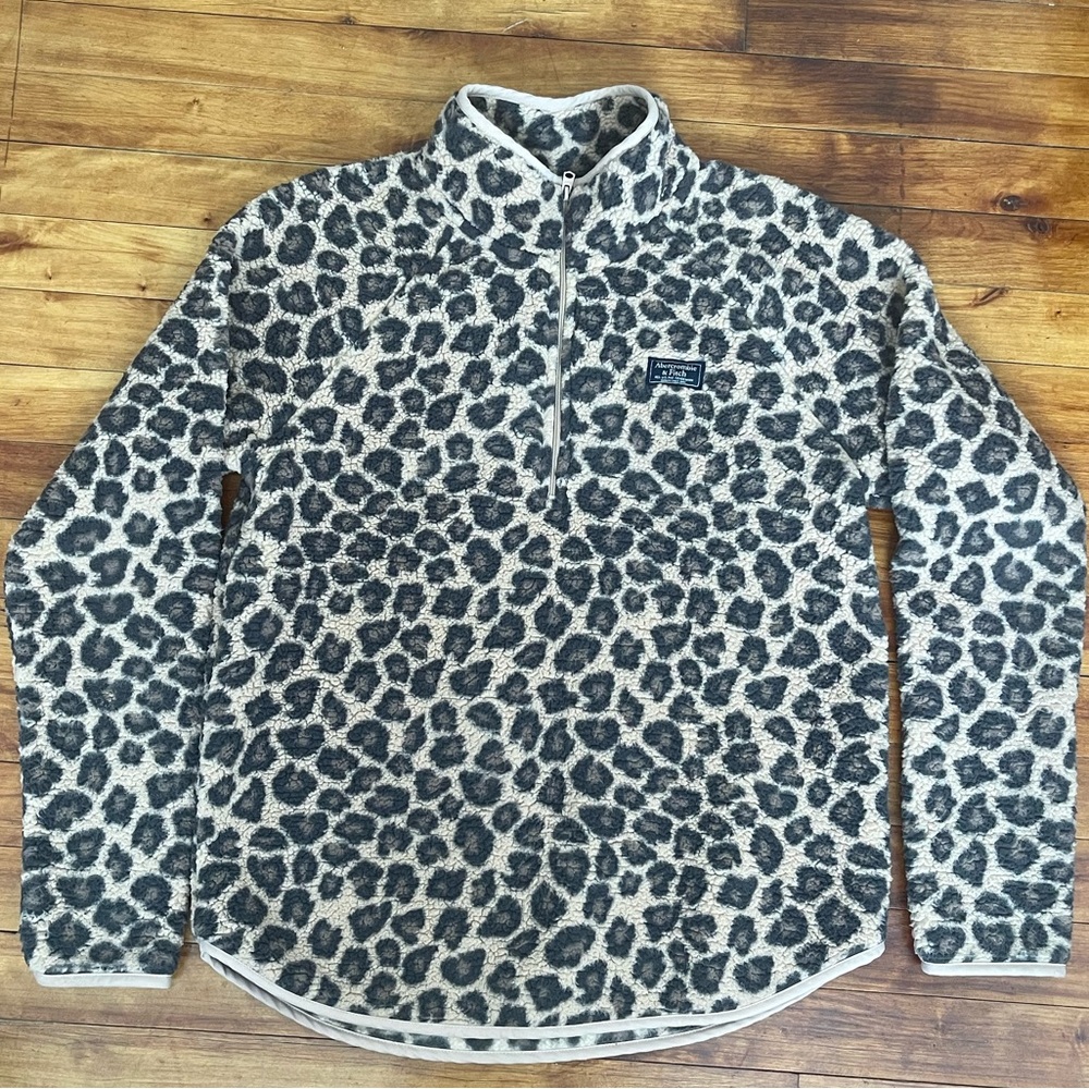 Abercrombie & Fitch Soft Sherpa Half Zip Size S
